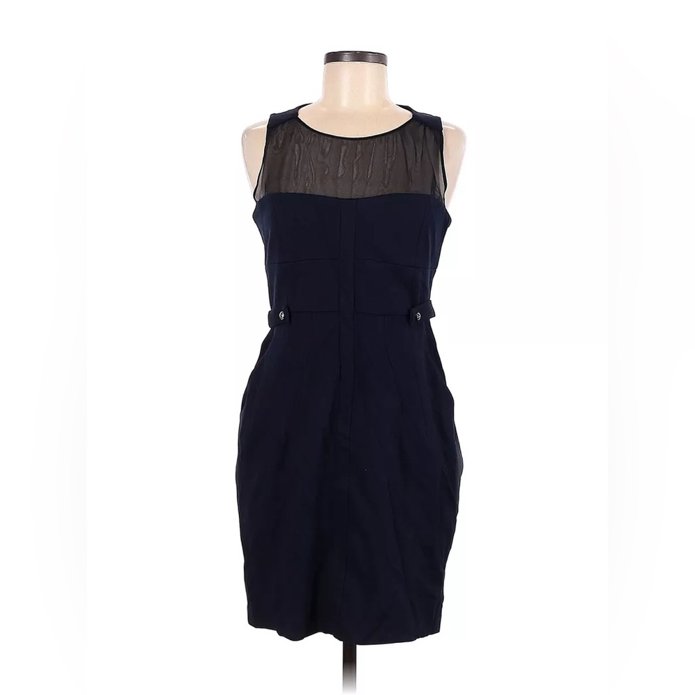 Cynthia Steffe Navy Blue fitted dress with mesh top
